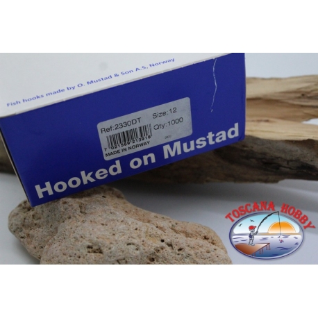 10 caja de 100 unidades Mustad, el bacalao. 2330DT, no.12 FC.E3F