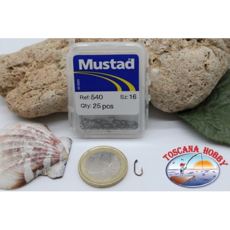 1 box 25 pcs Mustad cod.540 n.16, eyelet FC.B20E