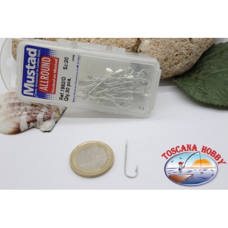 1 box 50pcs hooks Mustad cod. 1982ID, no.20, aberdeen hook FC.B26E