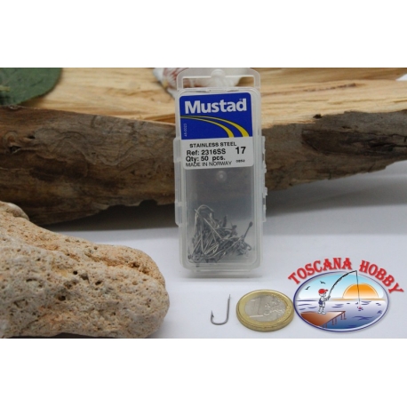 1box 50pz ami Mustad cod. 2316SS, n.17, stainless steel, FC.B32B