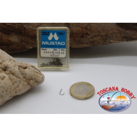 1box 50pcs Mustad cod. 39844, pas.14 FC.B34B