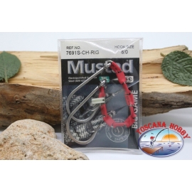 1bustina 2pcs Mustad-cod. 7691S-CH-RIG, n. 8/0 FC.B41B