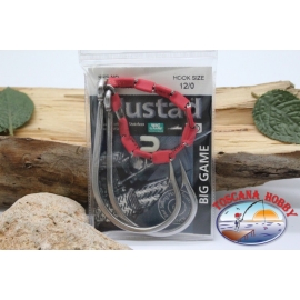 1bustina 2pcs Mustad cod. 7691S-CH-RIG, n. 12/0 FC.B41C