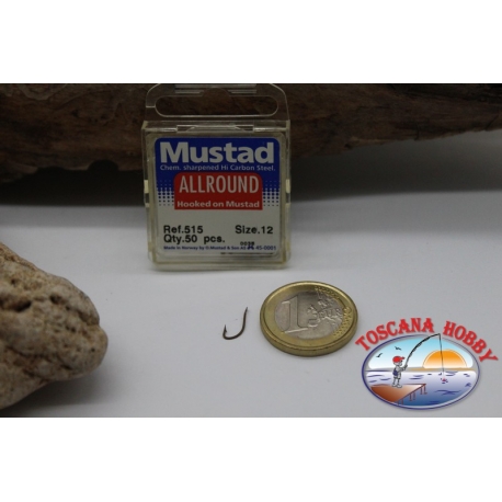 1 box 50pz ami Mustad cod. 515, n.12, All Round FC.B50A