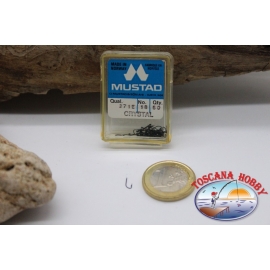 1 box 50pz ami Mustad cod. 271E, n.18, Crystal Hooks FC.B53B