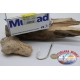 1 box 50 stk. angelhaken Mustad cod. 2330DT, nr. 1, Kirby sea hooks, öse FC.B72A