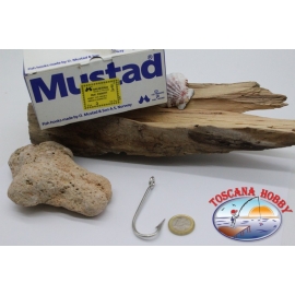 1 box 100 pz ami Mustad cod. 2330DT, n.3, Kirby sea hooks, occhiello FC.B72B