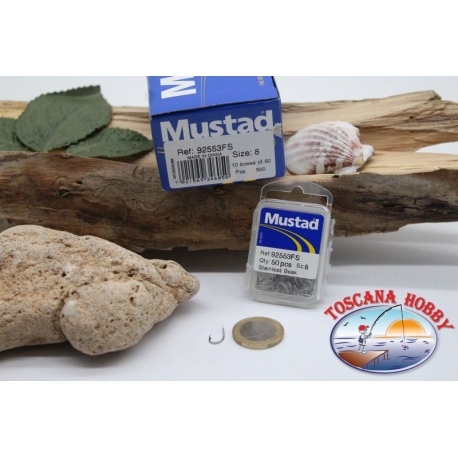 10 box 50pz angelhaken Mustad, cod. 92553FS, nr. 8 FC.E7D