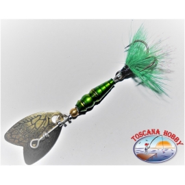 Rotating Butterfly Mepps spoon size 00 color green/gold R. 443