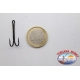 1 boîte de 5 pièces Ami double Mustad cod. 80525BL, pas.6, acier au carbone crochets,FC.D5A