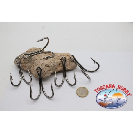 5 Ami double en acier, Mustad cod. 7982HS, pas.9/0,FC.D7C