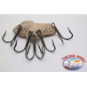 5 Ami doppi in acciaio, Mustad cod. 7982HS, n.10/0,FC.D7D