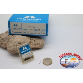 20 cuadro 50pcs anzuelos Mustad, el bacalao.90310, no.16, FC.E17A