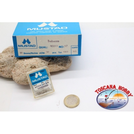 20 cuadro 50pcs anzuelos Mustad, el bacalao.90311, no.17, FC.E18C