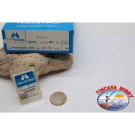 20 cuadro 50pcs anzuelos Mustad, el bacalao.90314, no.19, FC.E20A