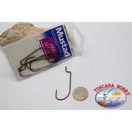 1 paquet de 5 pièces Mustad cod.39117BR, pas. 5/0, acier au carbone crochets FC.B86A