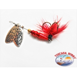 Rotating Butterfly Mepps spoon size 00 color Red