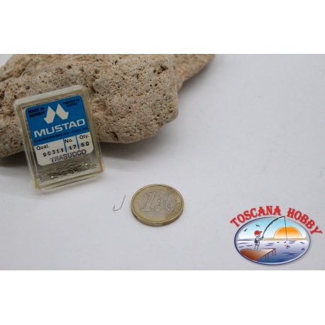 1 caja de 50 piezas Mustad-cod.90311 no.17 FC.B101C