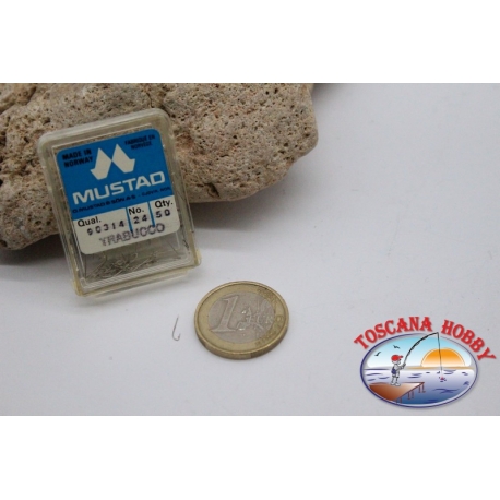 1 caja de 50 piezas Mustad-cod.90314 n.24 FC.B103E