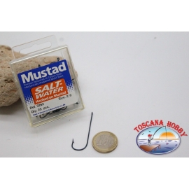 1 boîte de 25 pcs Mustad, cod.3262, n.2/0, le Sel de l'eau de crochets FC.B116B