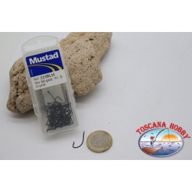 1 box 50 pcs Mustad, cod.225BLM, no.5, Crystal hooks FC.B8B