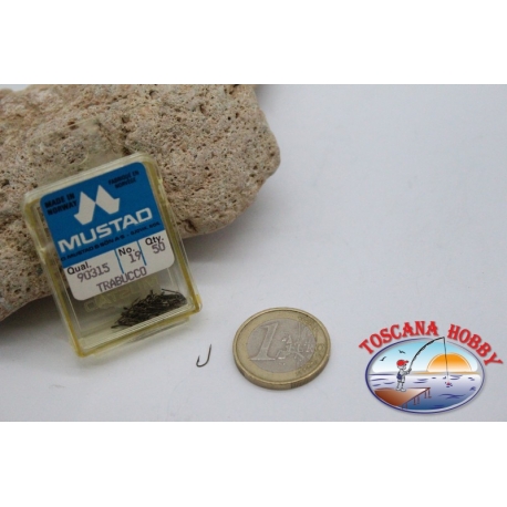 1 caja de 50 piezas Mustad, el bacalao.90315, no.19, Trabucco ganchos FC.B117A