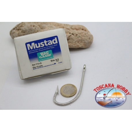 1-box-10 stk. angelhaken Mustad, cod.7731D, nr. 8/0, Anti corrosive hooks FC.B120A