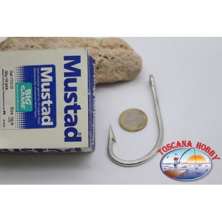 1 box 10 pz ami Mustad, cod.7731D, n.10/0, Anti corrosive hooks FC.B120B