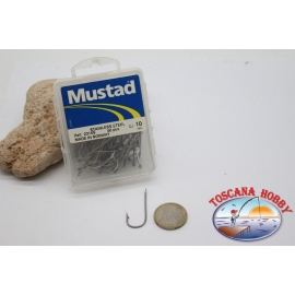 1 boîte de 50 pcs Mustad, cod.2315S pas.10,le Sel de l'eau de crochets,acier inoxydable FC.B125B