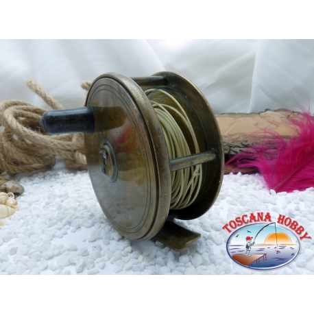 Reel vintage fly 1920 in ottone da collezione